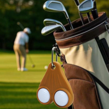 Portable Golf Ball Holder Silicone Storage Rack Belt Clip Tee Organizer with Hook for Outdoor Sports