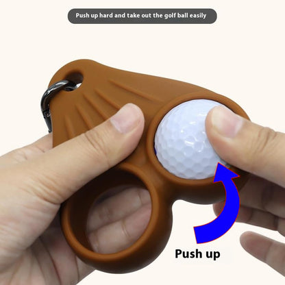 Portable Golf Ball Holder Silicone Storage Rack Belt Clip Tee Organizer with Hook for Outdoor Sports