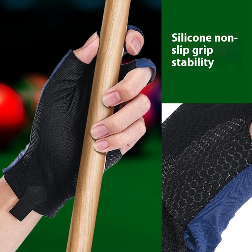 GL060 1Pc Snooker Billiards Glove 3 Finger Breathable Anti-Slip Wear-Resistant Glove