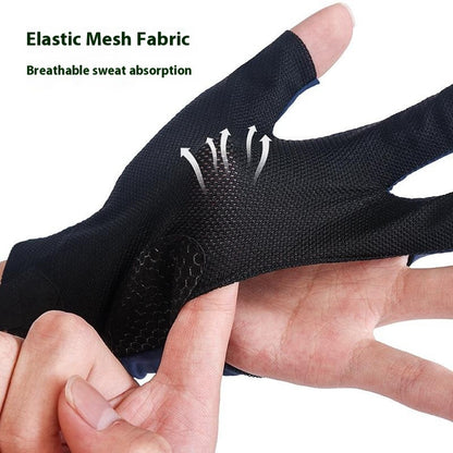 GL060 1Pc Snooker Billiards Glove 3 Finger Breathable Anti-Slip Wear-Resistant Glove