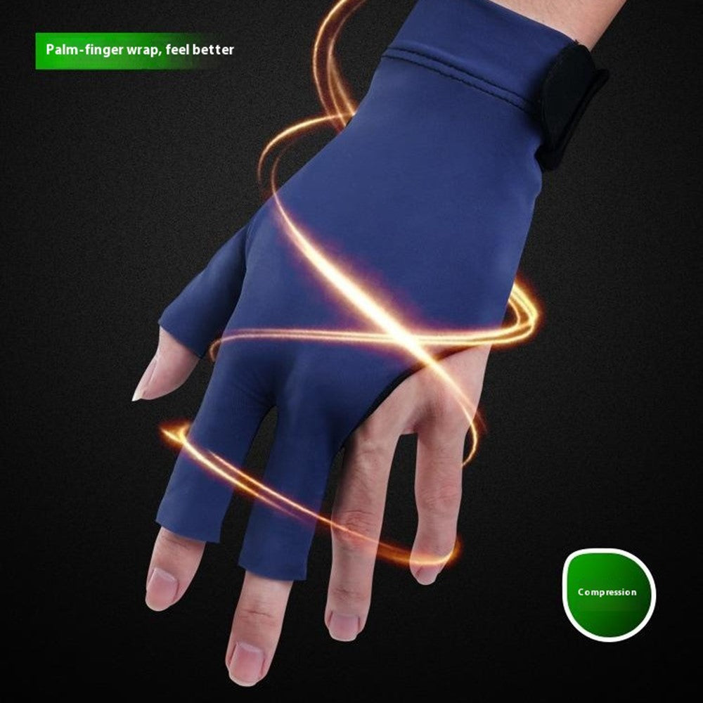 GL060 1Pc Snooker Billiards Glove 3 Finger Breathable Anti-Slip Wear-Resistant Glove