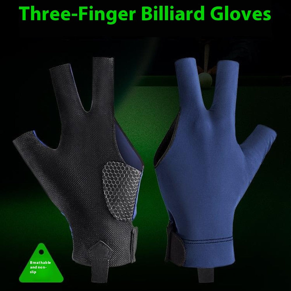 GL060 1Pc Snooker Billiards Glove 3 Finger Breathable Anti-Slip Wear-Resistant Glove