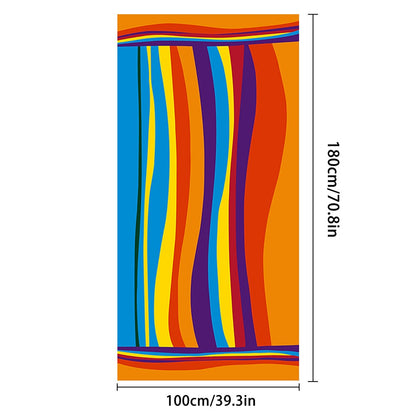 100x180cm Beach Towel Microfiber Quick Dry Absorbent Color Stripe Multipurpose Travel Swimming Towel