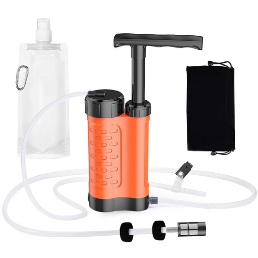 K8188 Portable Water Filter System for Outdoor Survival Emergency Water Pump Filtration Purifier (BPA Free, No FDA)