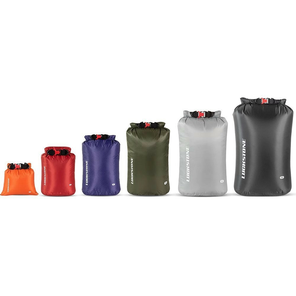 LUCKSTONE 6Pcs Dry Bag Set Lightweight Outdoor Waterproof Storage Bag 1.5L / 3L / 5L / 12L / 20L / 35L, with 2 Shoulder Straps
