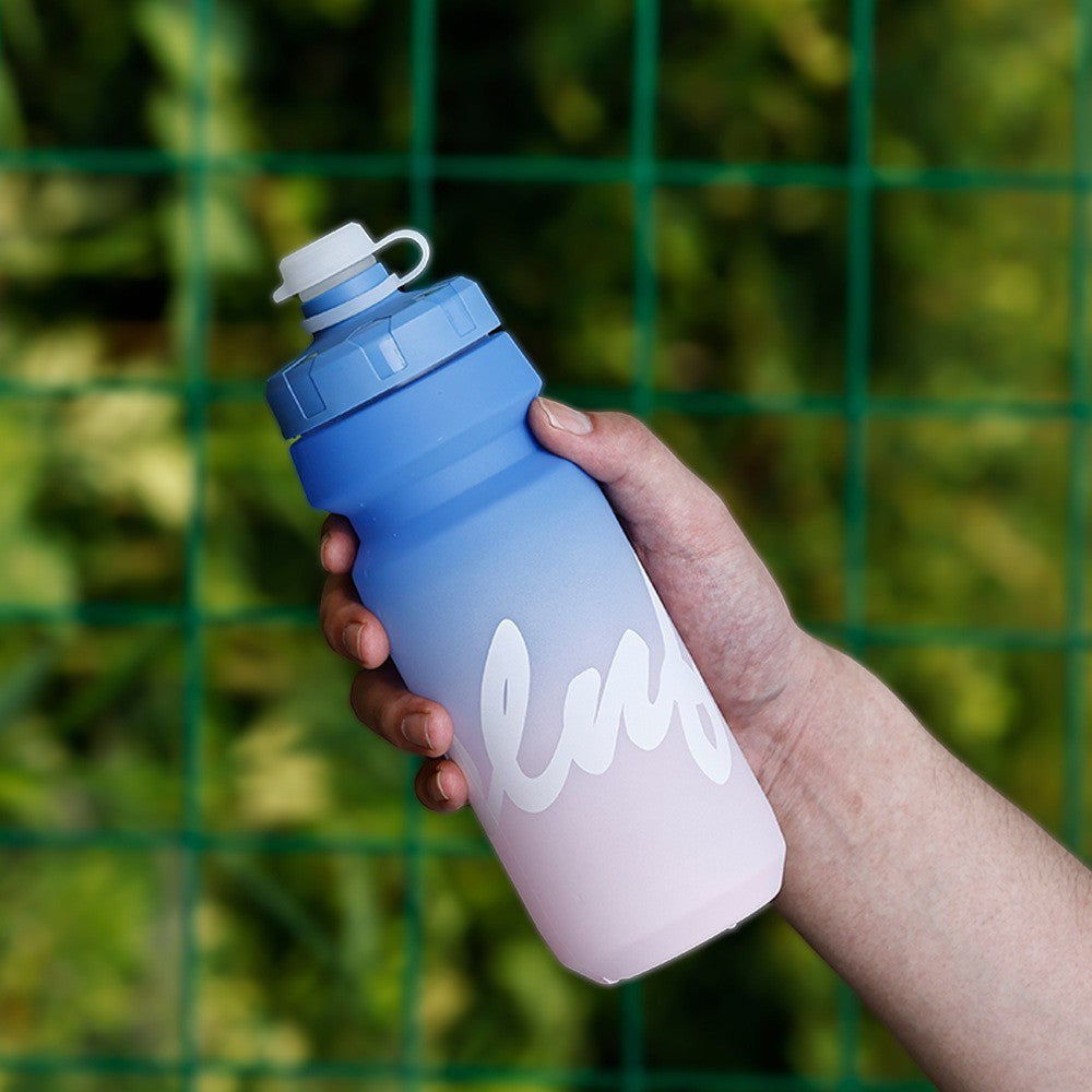 650ml Outdoor Sports LDPE Water Bottle Camping Cycling Hiking Gradient Leakproof Squeeze Bottle (BPA Free, No FDA)