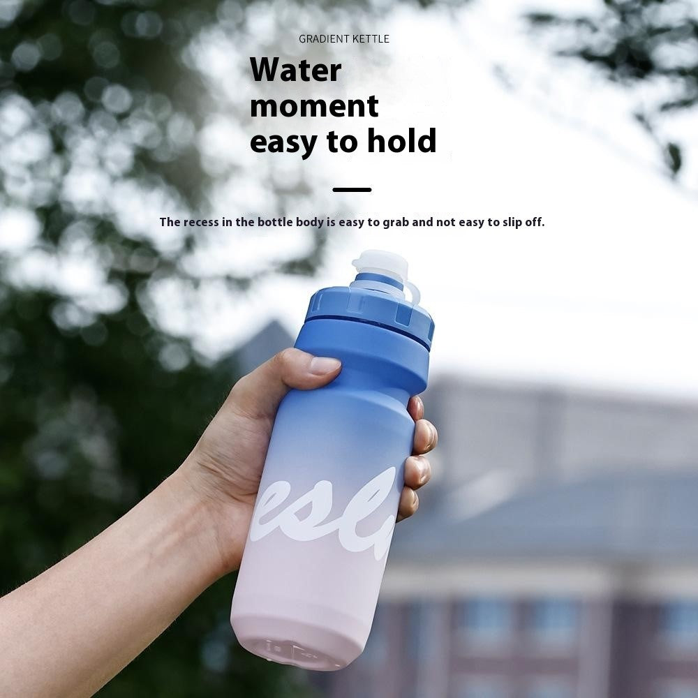 650ml Outdoor Sports LDPE Water Bottle Camping Cycling Hiking Gradient Leakproof Squeeze Bottle (BPA Free, No FDA)