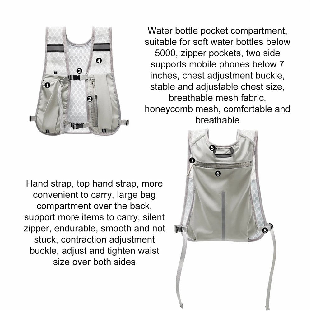 Outdoor Hydration Backpack Lightweight Vest Cycling Hiking Trail Running Unisex Water Bladder Daypack