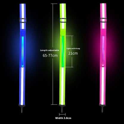 L9 5 Colors 3 Modes LED Light Up Reflective Shoulder Strap with Hook for Night Running Cycling