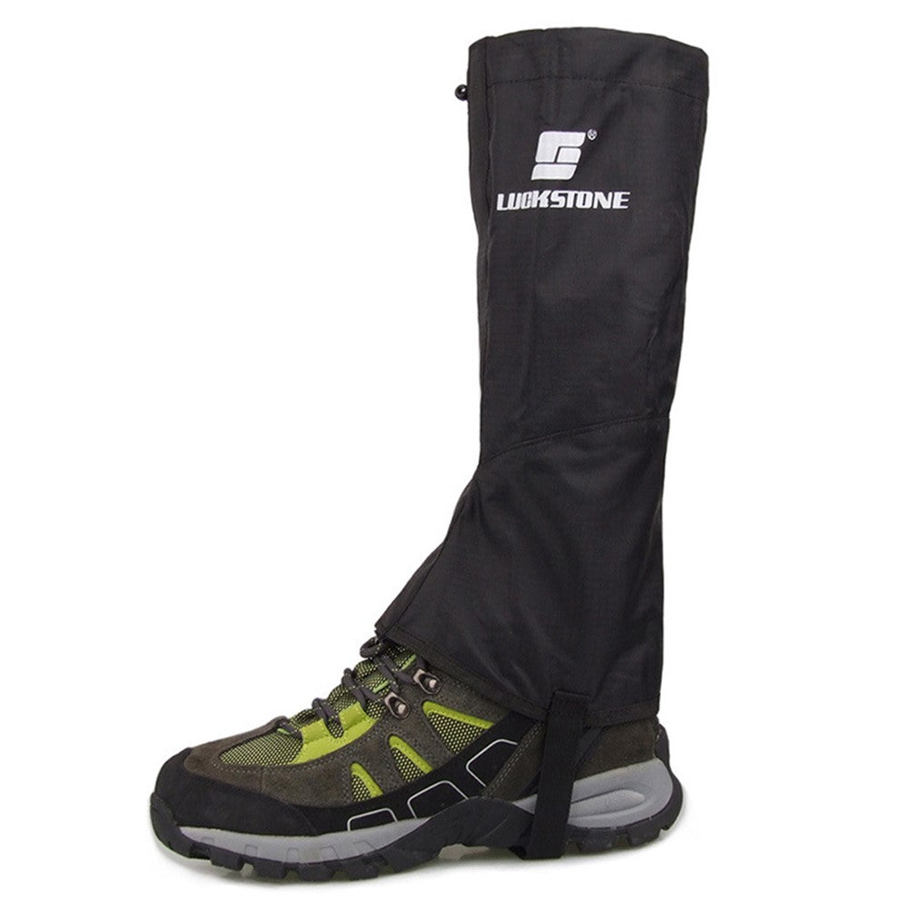 LUCKSTONE 1 Pair Waterproof Leg Protector Gaiter Cover for Skiing Trekking Backpacking Hiking Camping, Size M