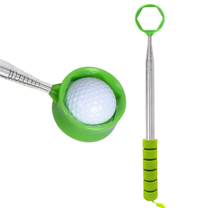 D541 Stainless Steel Golf Ball Retriever 2.7m Telescopic Picker Grabber with Comfortable EVA Grip