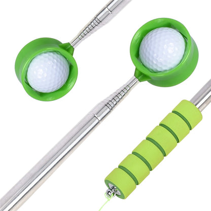 D541 Stainless Steel Golf Ball Retriever 2.7m Telescopic Picker Grabber with Comfortable EVA Grip