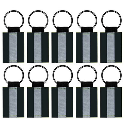 10Pcs Reflective Safety Key Ring Night Outdoor Activities Visibility Enhancing Pendants