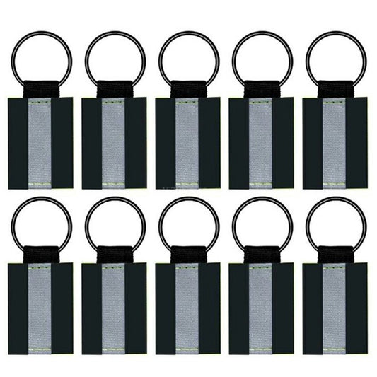 10Pcs Reflective Safety Key Ring Night Outdoor Activities Visibility Enhancing Pendants