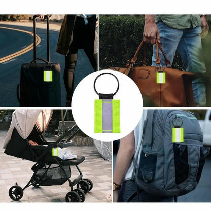 10Pcs Reflective Safety Key Ring Night Outdoor Activities Visibility Enhancing Pendants