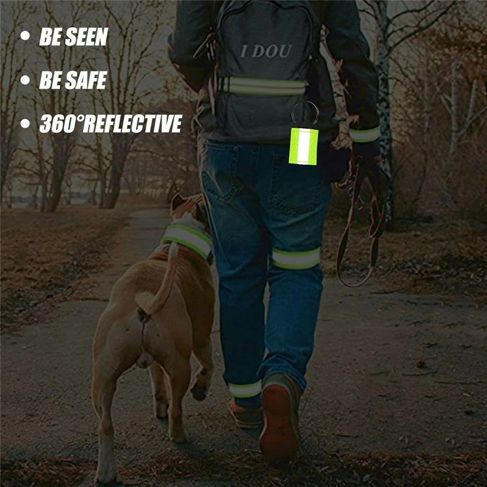 10Pcs Reflective Safety Key Ring Night Outdoor Activities Visibility Enhancing Pendants