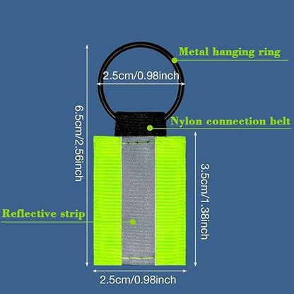 10Pcs Reflective Safety Key Ring Night Outdoor Activities Visibility Enhancing Pendants