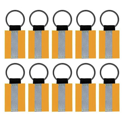 10Pcs Reflective Safety Key Ring Night Outdoor Activities Visibility Enhancing Pendants