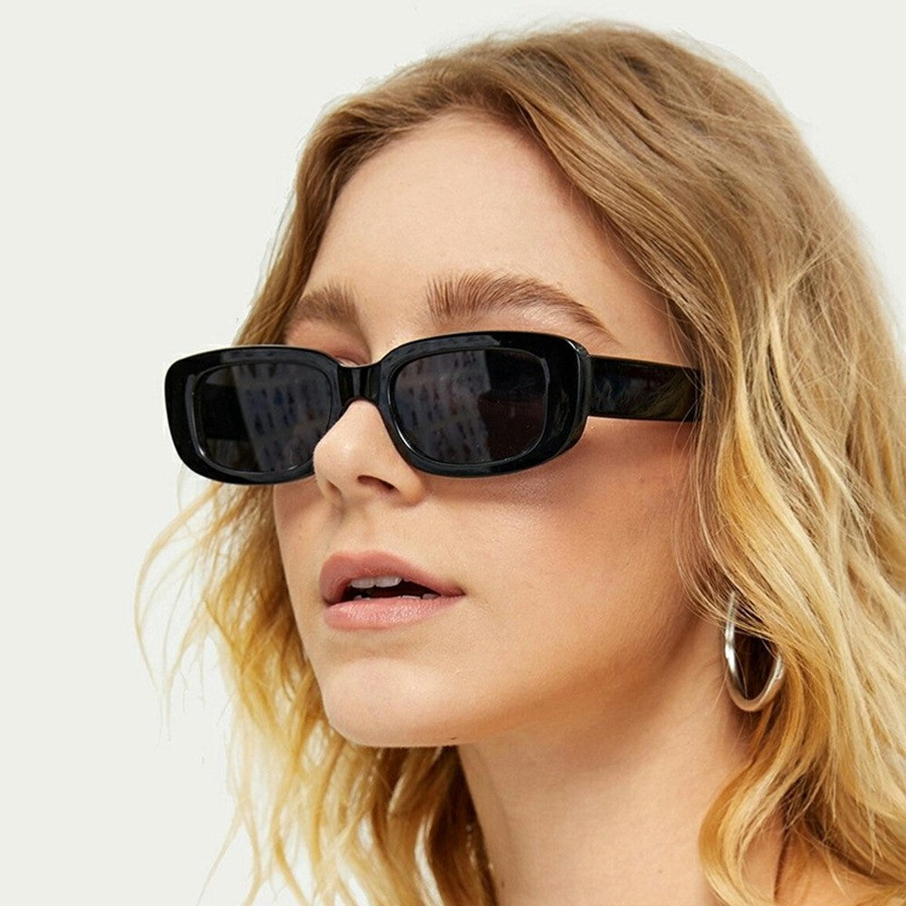 Square Frame Sunglasses Retro Lightweight Sun UV Protection Glasses for Small Faces