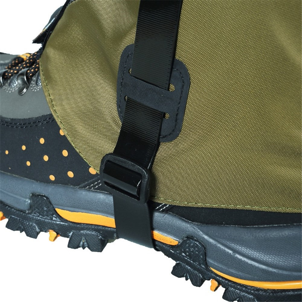 LUCKSTONE 1 Pair Outdoor Oxford Cloth Waterproof Gaiters Leg Cover Boots Shoe Covers for Hiking Camping Climbing Skiing