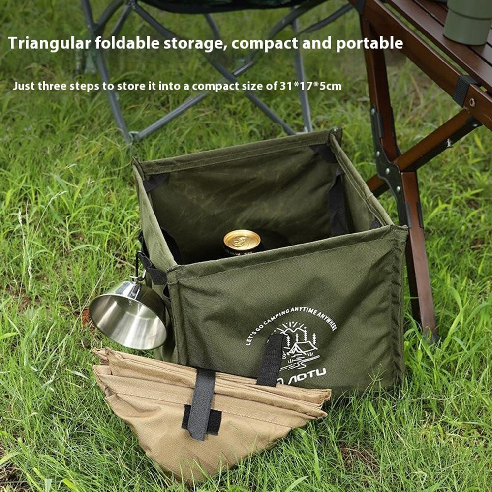 AOTU AT6361 27L Foldable Outdoor Trash Can 600D Oxford Cloth Camping Storage Bag Tactical Organizer