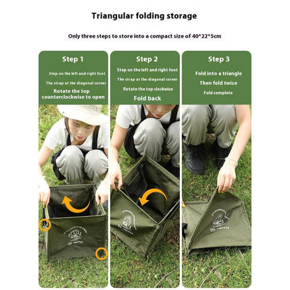 AOTU AT6361 27L Foldable Outdoor Trash Can 600D Oxford Cloth Camping Storage Bag Tactical Organizer