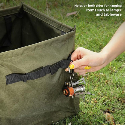 AOTU AT6361 27L Foldable Outdoor Trash Can 600D Oxford Cloth Camping Storage Bag Tactical Organizer