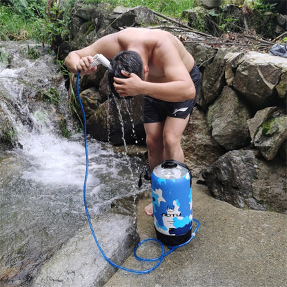 AOTU AT6647 12L PVC Inflatable Outdoor Camping Shower Bag Portable Bathing Bag for Hiking Beach