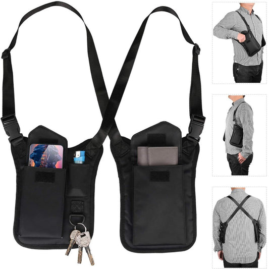 Outdoor Sports Running Hidden Dual Shoulder Bag Tactical Polyester Underarm Anti-Theft Phone Bag
