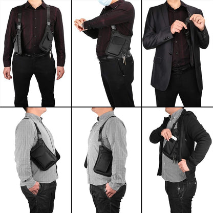 Outdoor Sports Running Hidden Dual Shoulder Bag Tactical Polyester Underarm Anti-Theft Phone Bag