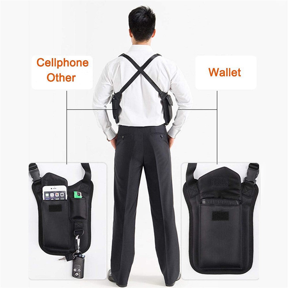 Outdoor Sports Running Hidden Dual Shoulder Bag Tactical Polyester Underarm Anti-Theft Phone Bag