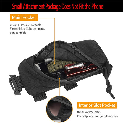 KOSIBATE Outdoor Tactical EDC Accessory Pouch Portable Mountaineering Hiking Oxford Cloth Storage Bag