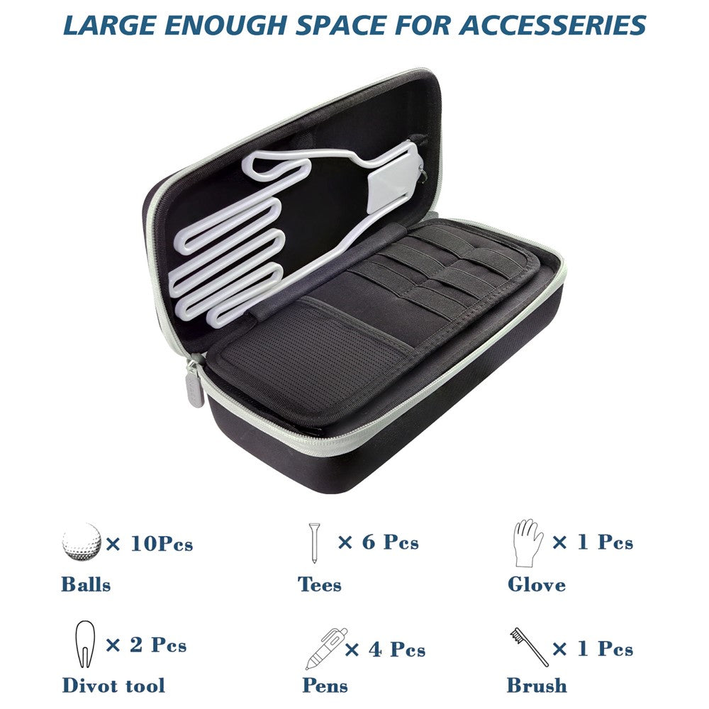 MIS517 Golf Accessories Hard Shell Storage Case Dust-Proof Protective Box with Glove Holder