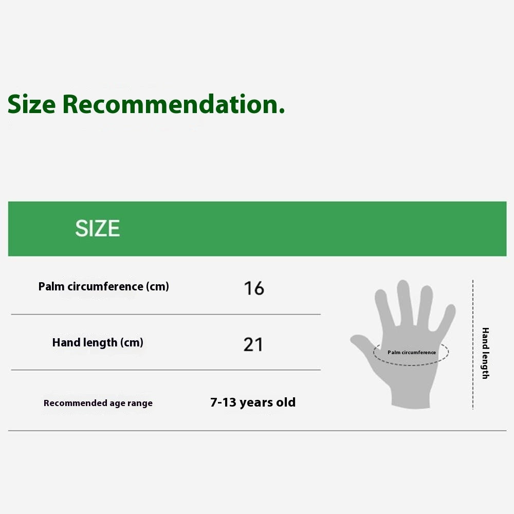 DRST41 Color Splicing Winter Gloves for Children Warm Fleece Lined Outdoor Cycling Non Slip Mittens