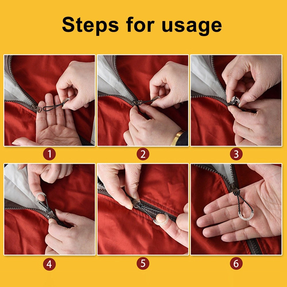 LUCKSTONE SLPJ 10Pcs Camping Luminous Zipper Puller Backpack Zipper Extension Rope Multifunctional Outdoor Tool