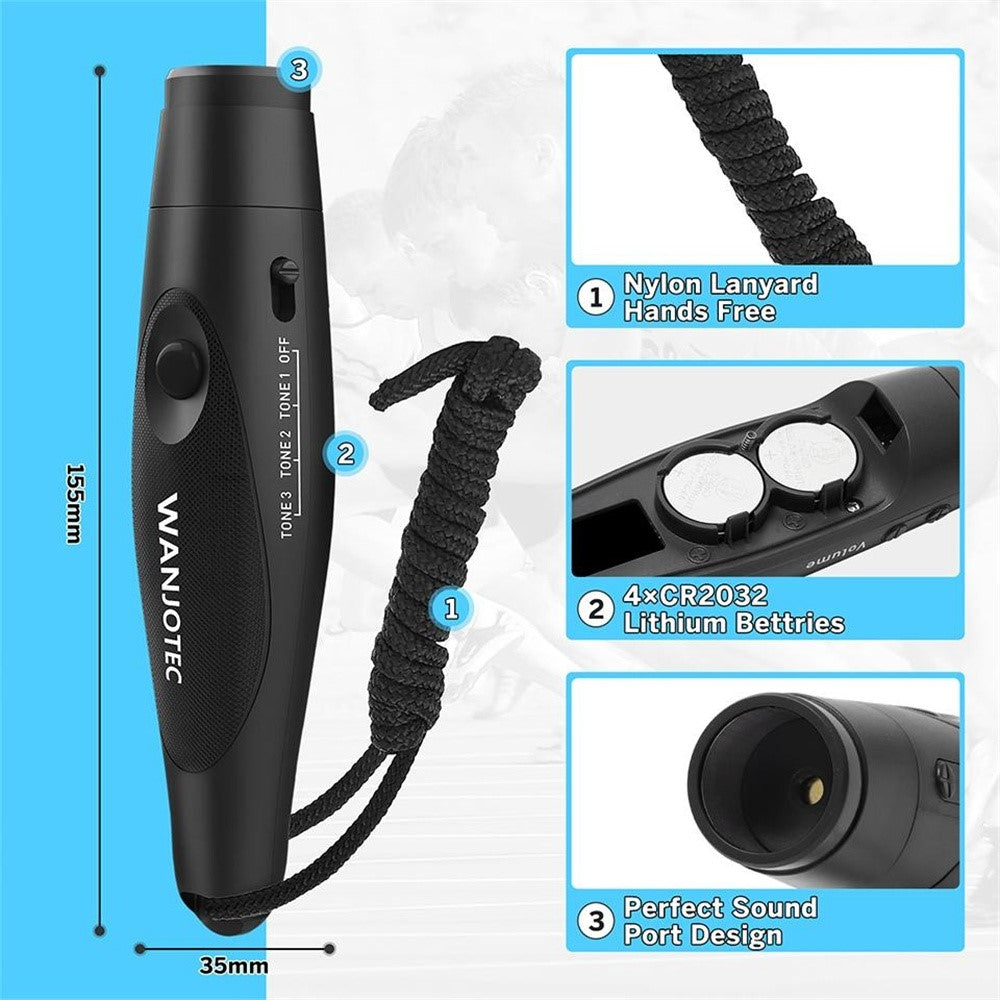 WANJOTEC Electronic Whistle 125dB Loud Emergency Safety Whistle for Referee Coaches Teacher Outdoor Sports