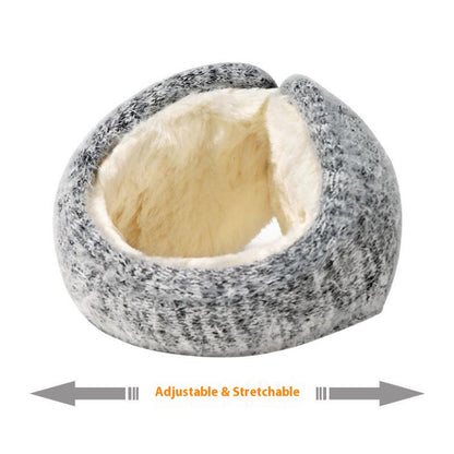 Folding Mohair Earmuffs Winter Ear Protection for Skiing Skating Cycling Windproof Ear Warmers