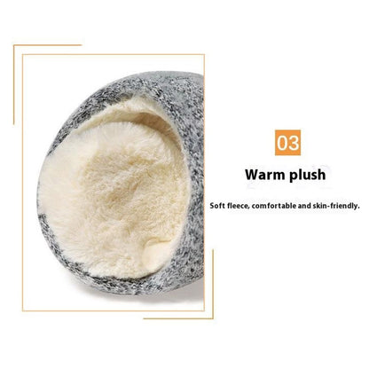 Folding Mohair Earmuffs Winter Ear Protection for Skiing Skating Cycling Windproof Ear Warmers