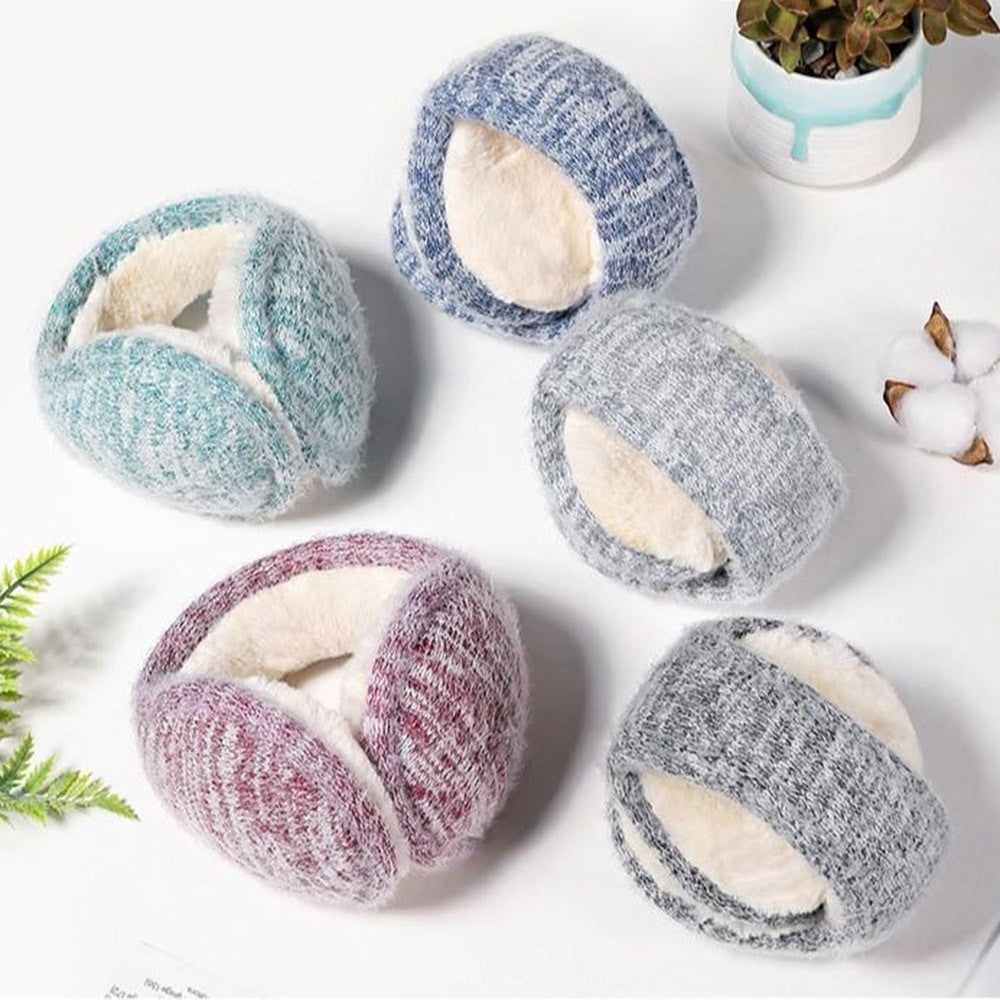 Folding Mohair Earmuffs Winter Ear Protection for Skiing Skating Cycling Windproof Ear Warmers
