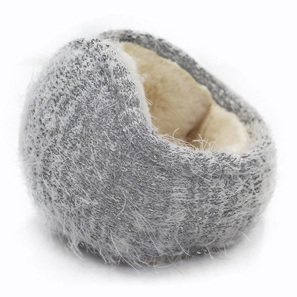 Folding Mohair Earmuffs Winter Ear Protection for Skiing Skating Cycling Windproof Ear Warmers