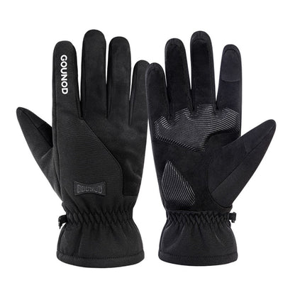GOUNOD GL087 Full Finger Ski Gloves Winter Fleece Lined Windproof Touchscreen Mittens for Outdoor Cycling Climbing