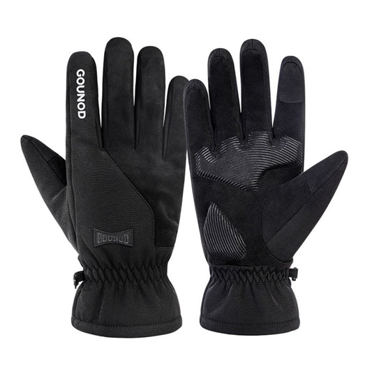 GOUNOD GL087 Full Finger Ski Gloves Winter Fleece Lined Windproof Touchscreen Mittens for Outdoor Cycling Climbing