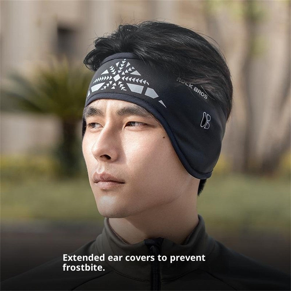 ROCKBROS Outdoor Cycling Headband Ear Warmer Winter Warm Earmuffs Headwear with Glasses Holes, 47240002001 ZHD011