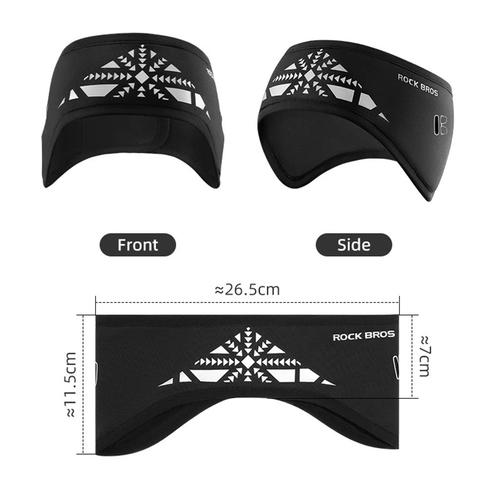 ROCKBROS Outdoor Cycling Headband Ear Warmer Winter Warm Earmuffs Headwear with Glasses Holes, 47240002001 ZHD011