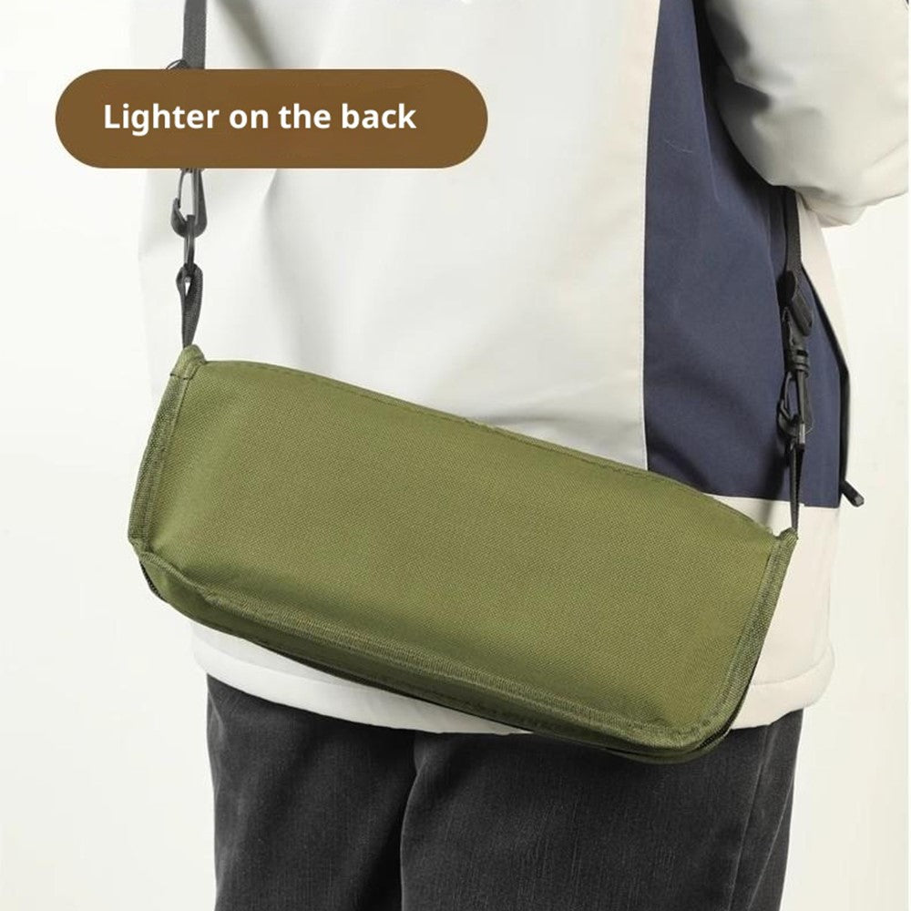 Size S Portable Folding Stool Crossbody Bag 600D Oxford Cloth Outdoor Chair for Travel Camping, 25 x 24 x 23cm