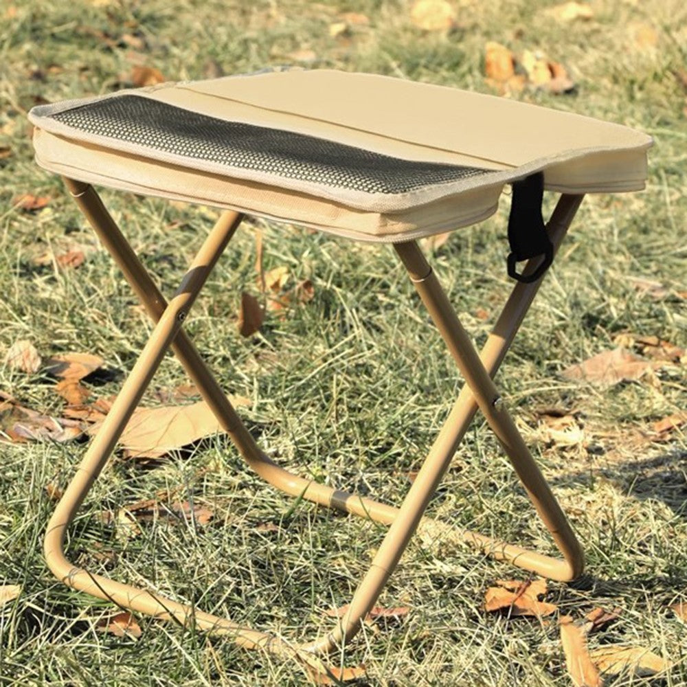 Size S Portable Folding Stool Crossbody Bag 600D Oxford Cloth Outdoor Chair for Travel Camping, 25 x 24 x 23cm