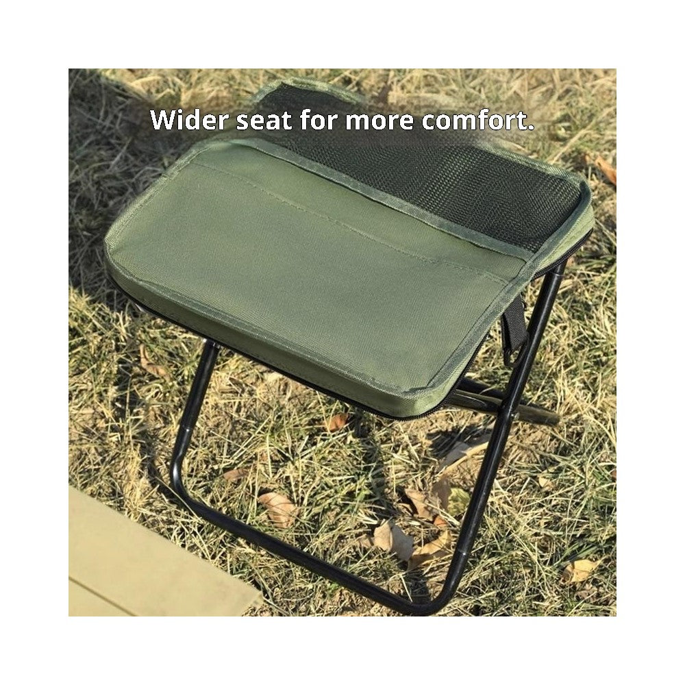 Size S Portable Folding Stool Crossbody Bag 600D Oxford Cloth Outdoor Chair for Travel Camping, 25 x 24 x 23cm