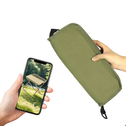 Size S Portable Folding Stool Crossbody Bag 600D Oxford Cloth Outdoor Chair for Travel Camping, 25 x 24 x 23cm