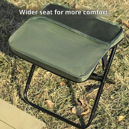 Size L Portable Folding Stool Crossbody Bag 600D Oxford Cloth Outdoor Chair for Travel Camping, 29 x 25 x 31cm