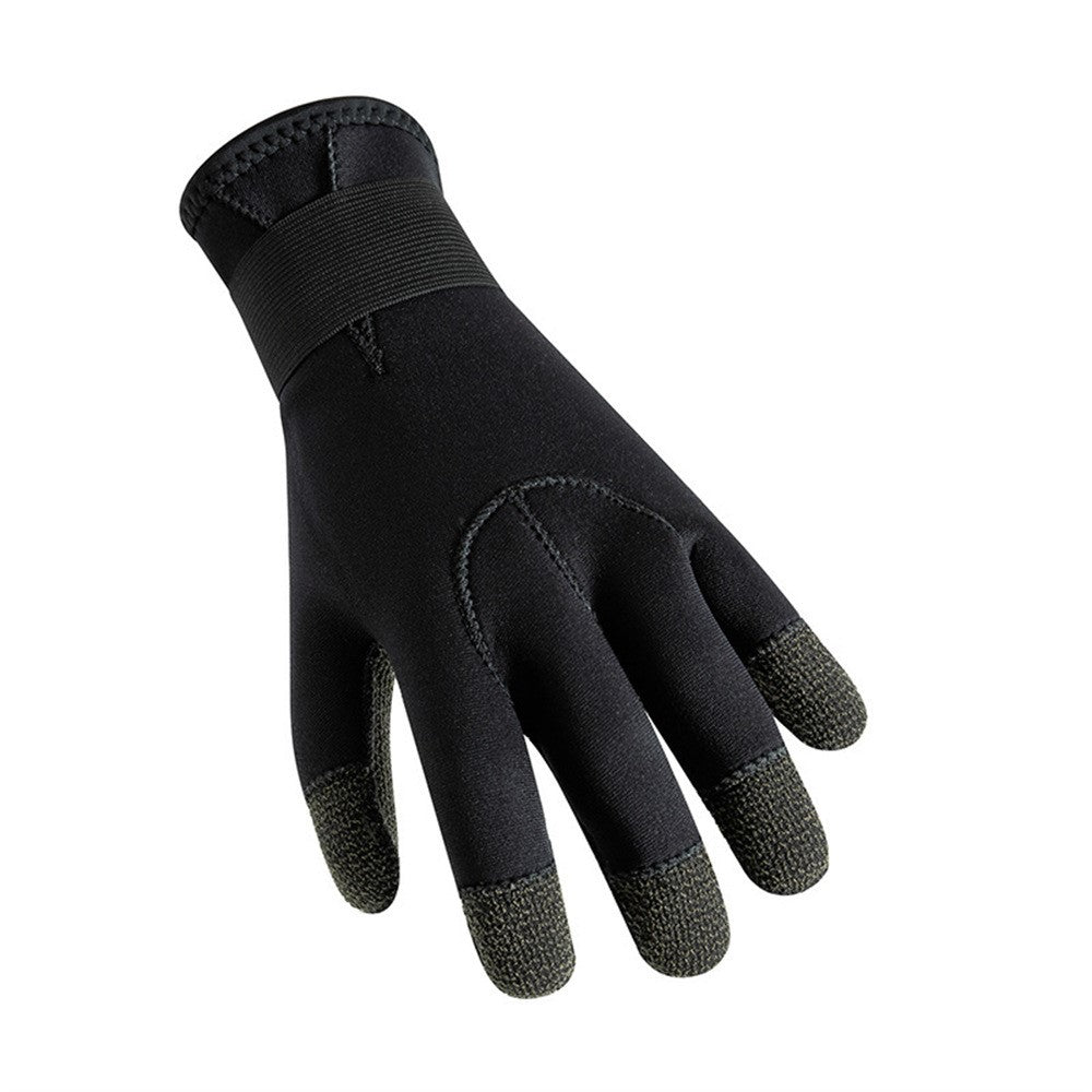 3mm 1Pair Aramid Fiber Diving Gloves Fishing Gloves Anti-Slip Cut Resistant Waterproof for Outdoor Activities